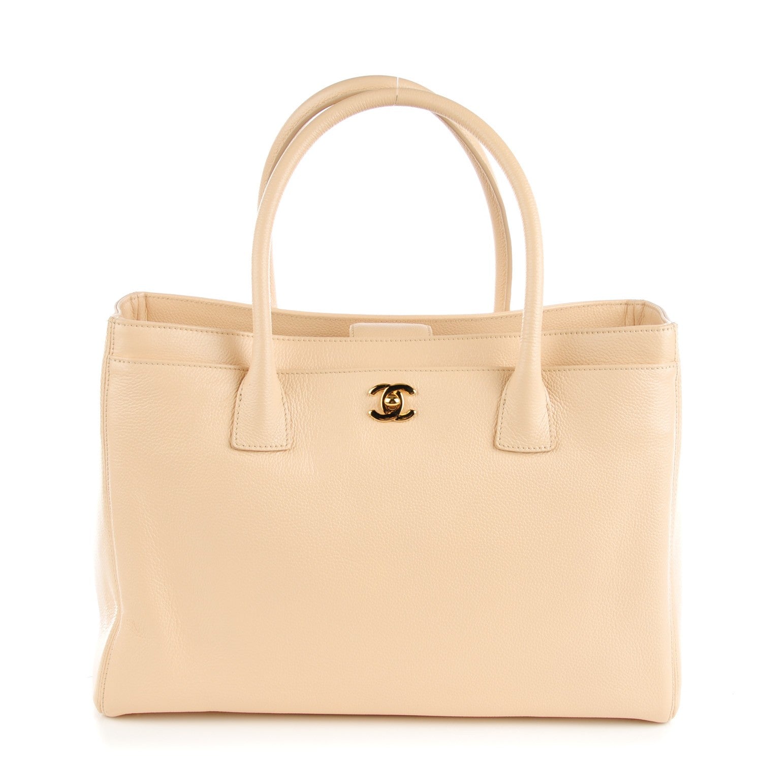 Chanel Calfskin Cerf Executive Shopper Tote Beige 1 of 7