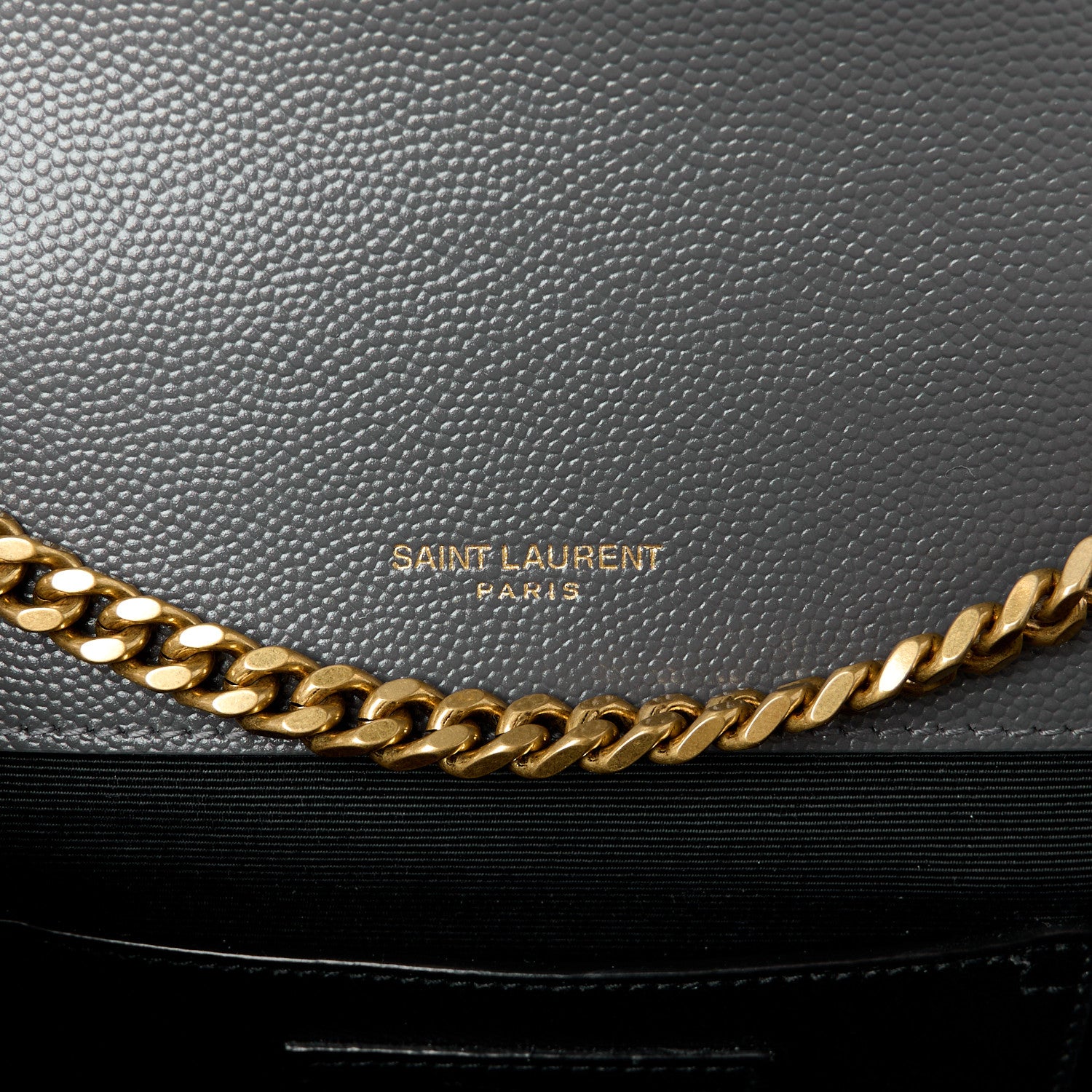 Saint Laurent Grain De Poudre Textured Mixed Matelasse Triquilt Small Monogram Satchel Pebble 6 of 11