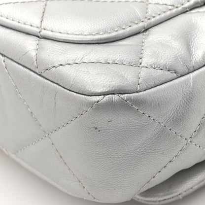 Chanel Metallic Goatskin Quilted Chanel 19 Waist Bag Silver 12 of 13