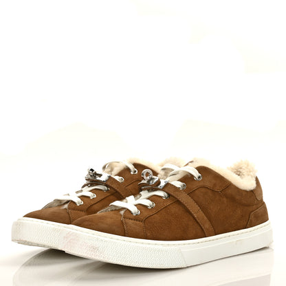 Hermes Suede Shearling Day Sneakers 37 Naturel 3 of 10