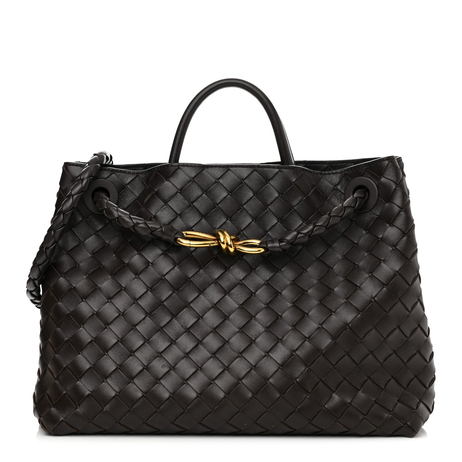 Bottega Veneta Nappa Intrecciato Medium Andiamo Shoulder Bag Fondant 1 of 10