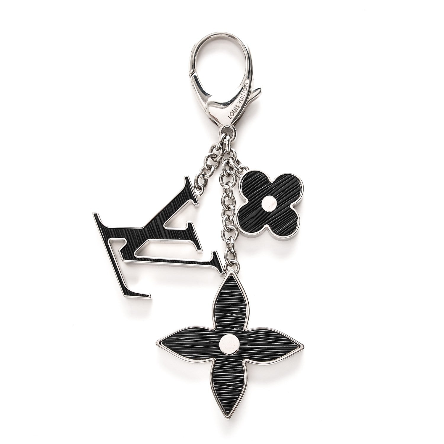 Louis Vuitton Fleur d'Epi Bag Charm Black 1 of 3