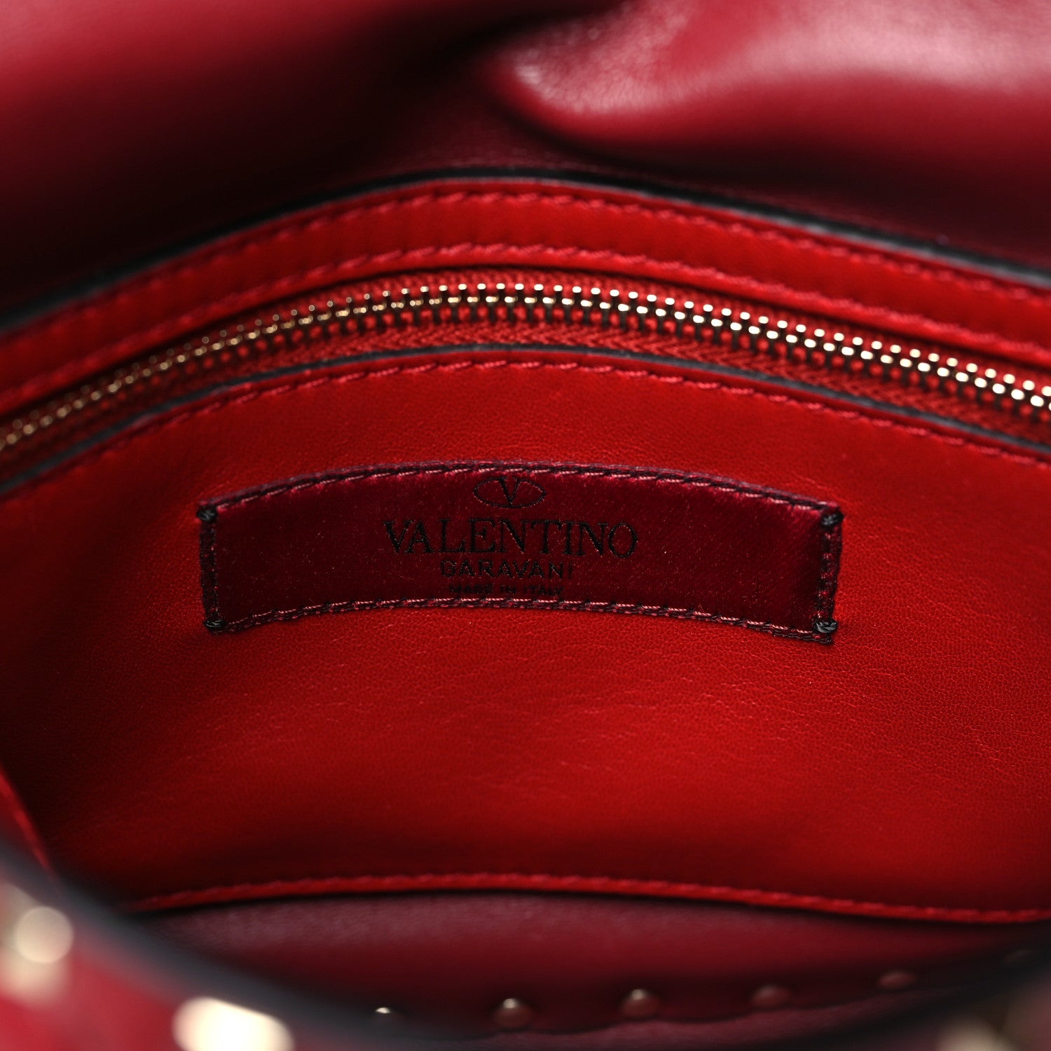 Valentino Garavani Nappa Medium Rockstud Spike Shoulder Bag Rubino 6 of 8