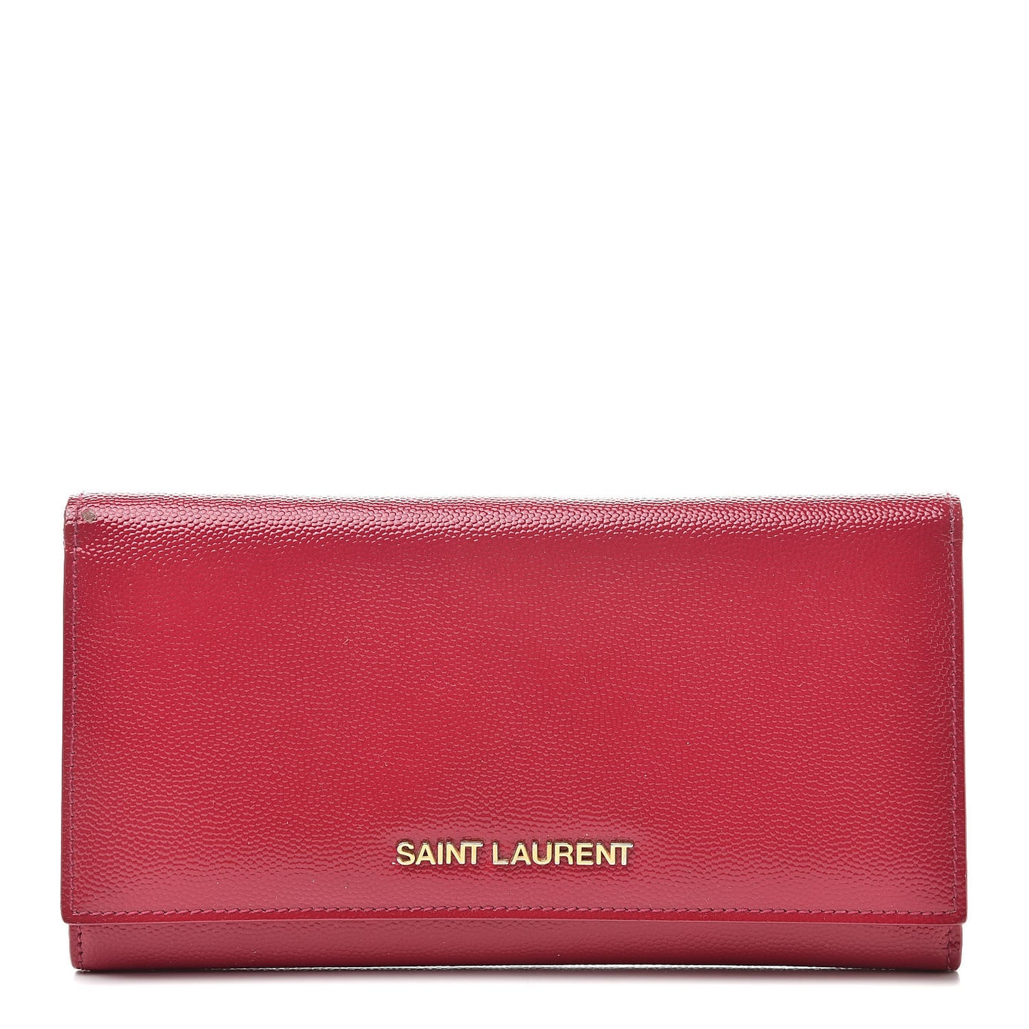 Patent Grain de Poudre Classic Large Letters Flap Wallet Bubblegum