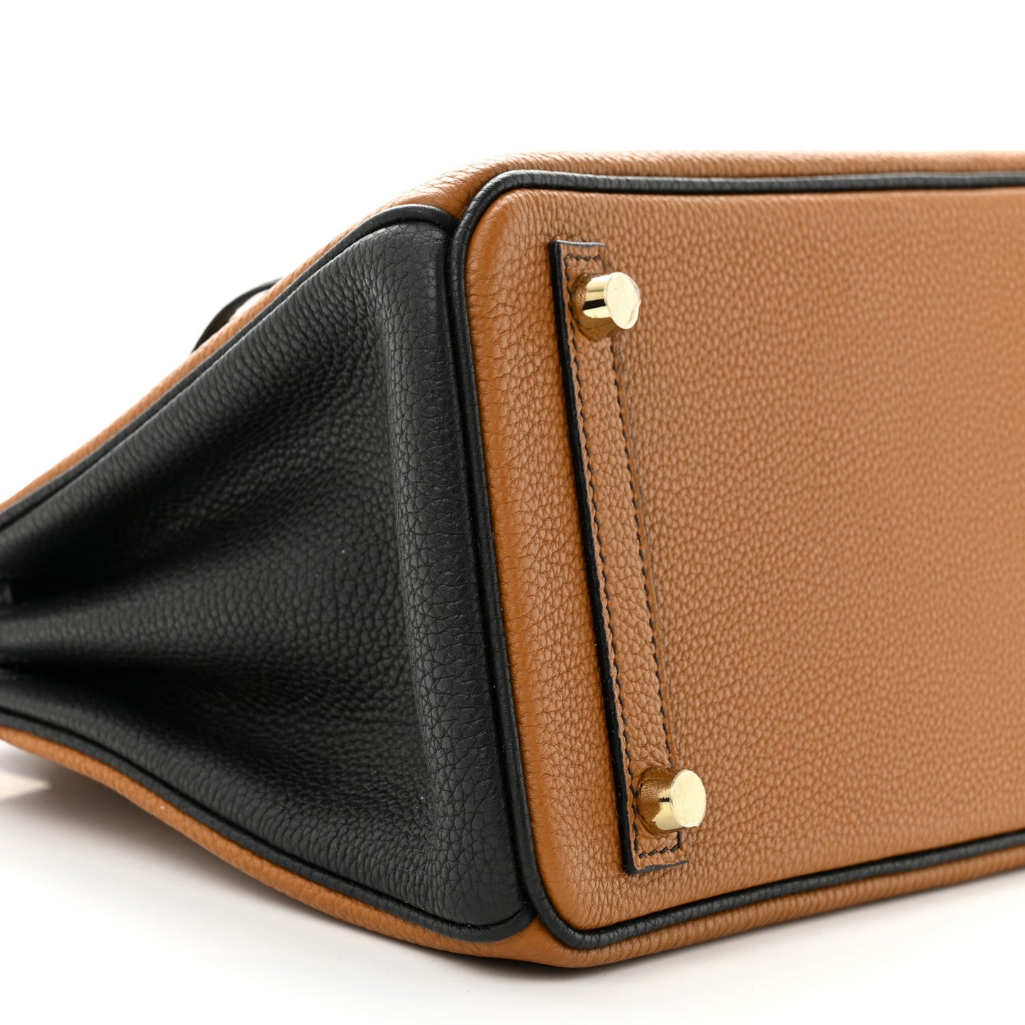 Togo Horseshoe Birkin 25 Gold Black