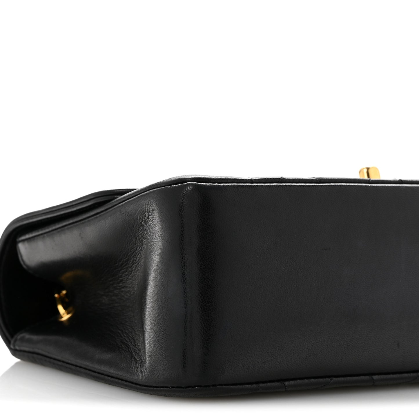 Lambskin Quilted Small Single Flap Black