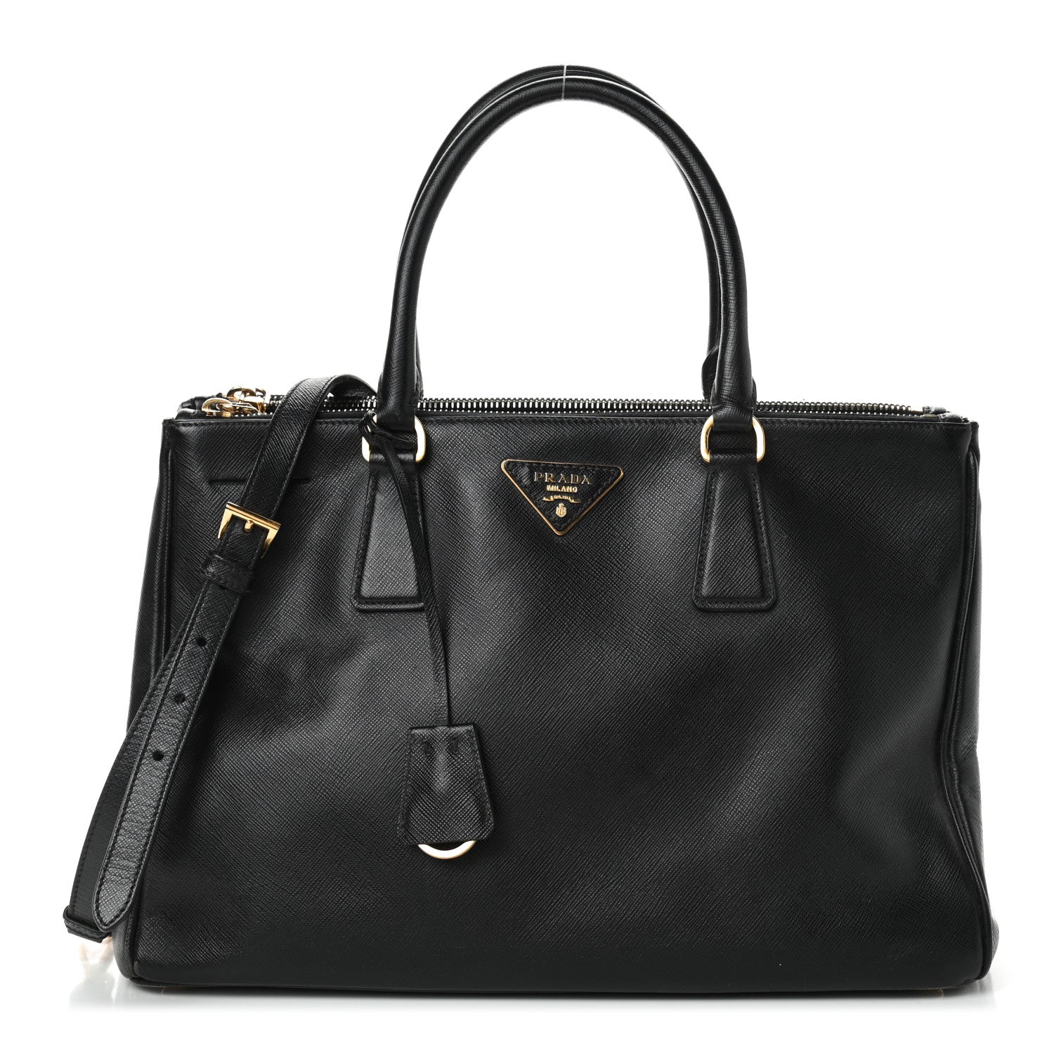 Prada Saffiano Medium Galleria Double Zip Tote Black 1 of 11