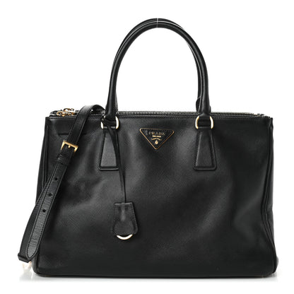 Prada Saffiano Medium Galleria Double Zip Tote Black 1 of 11