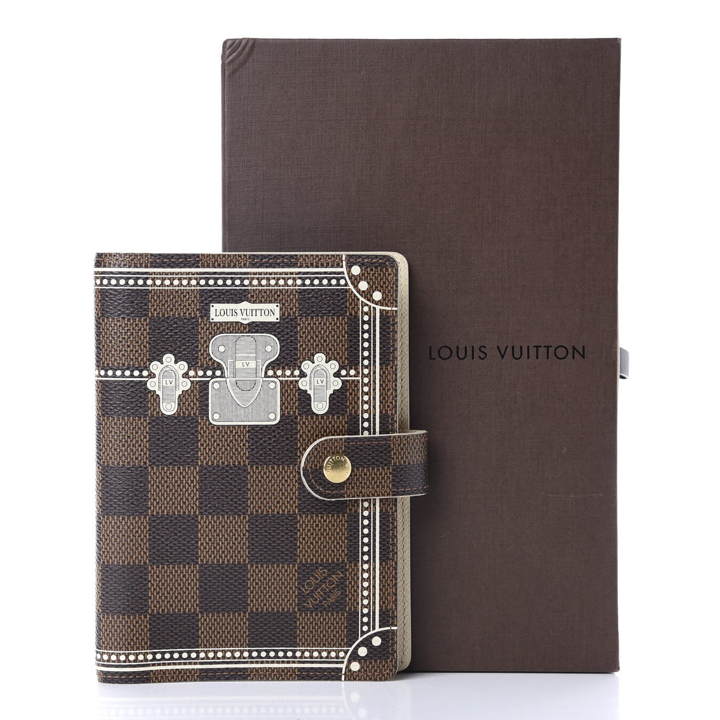 Damier Ebene Trunk Small Ring Agenda Cover White