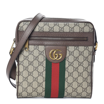 Gucci GG Supreme Monogram Web Small Ophidia Messenger Bag Brown 1 of 8