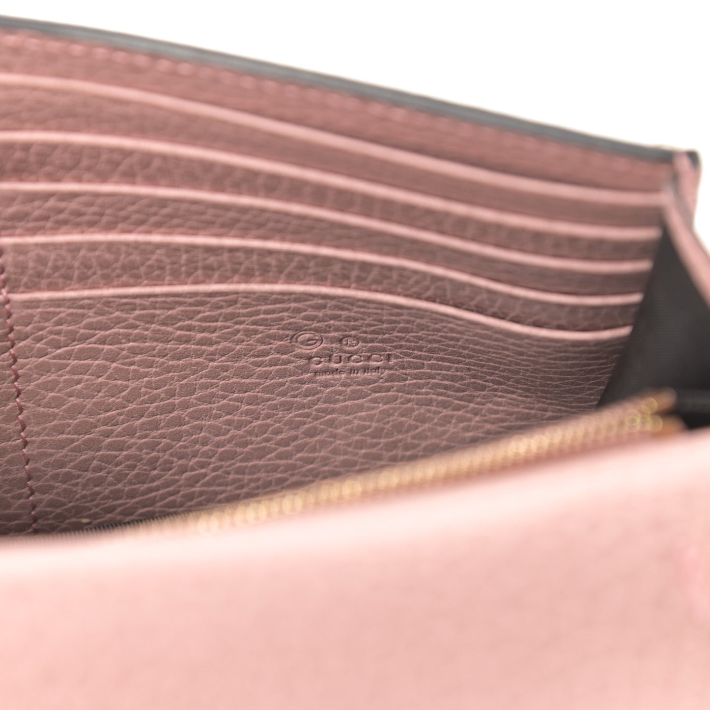 Dollar Calfskin Medium Betty Chain Wallet Soft Pink