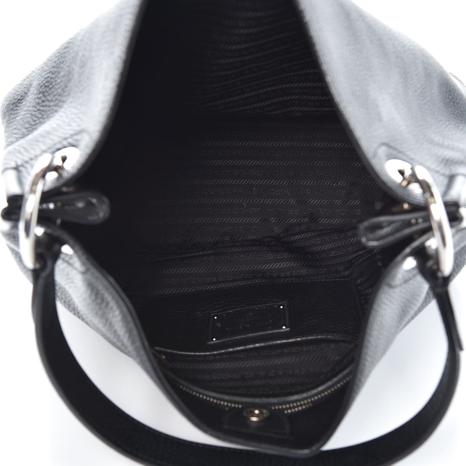 Prada Vitello Daino Hobo Black 5 of 7