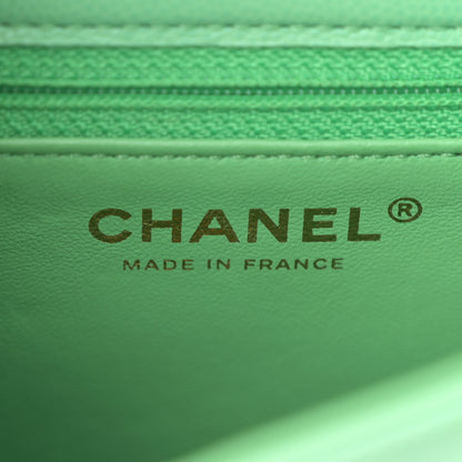Chanel Caviar Quilted Mini Sweet Classic Flap Green 6 of 10