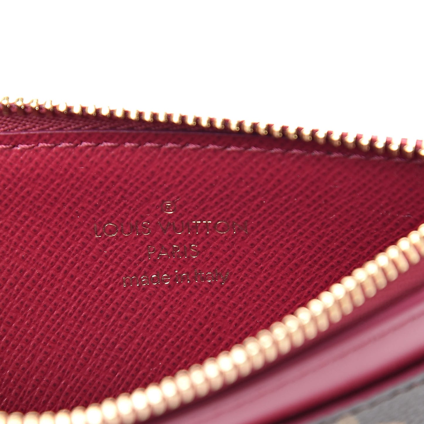 Monogram Zipped Card Holder Fuchsia