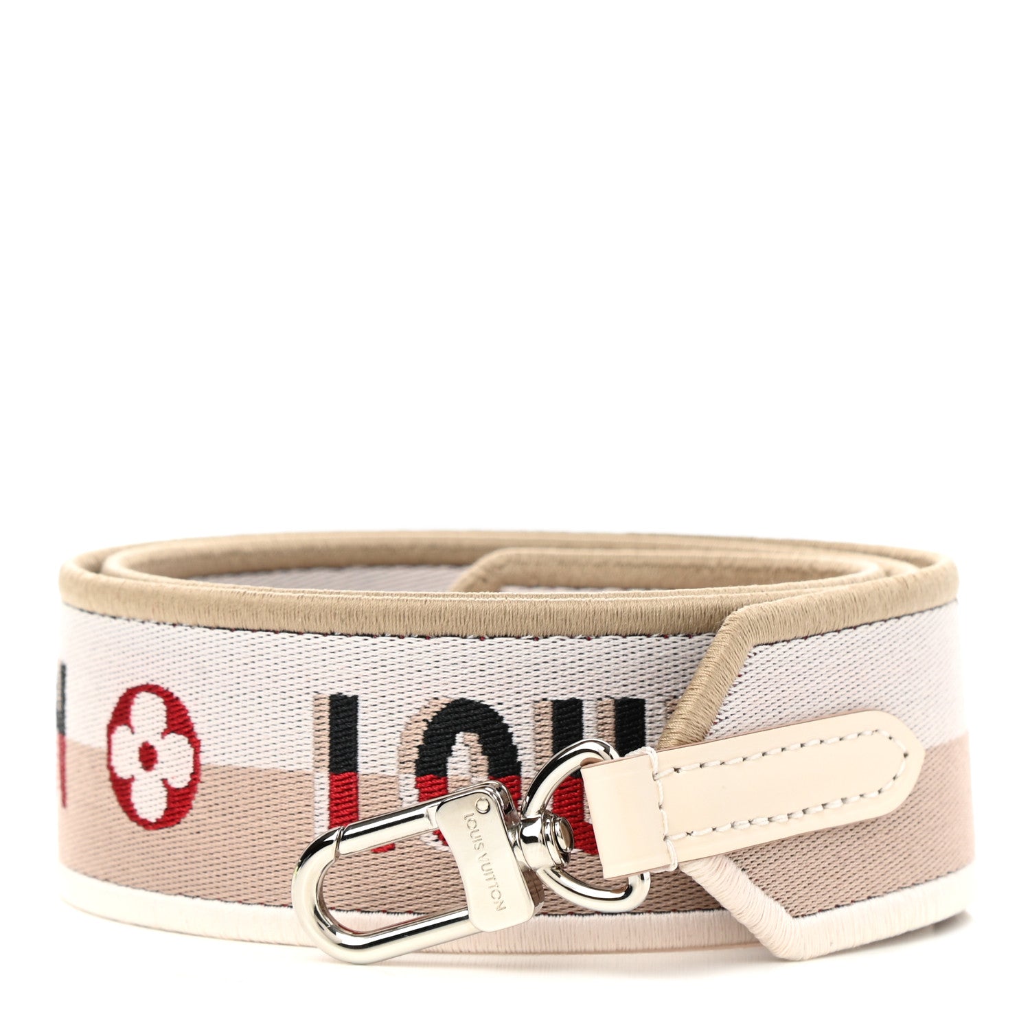 Louis Vuitton Jacquard Speedy Bandouliere 20 Shoulder Strap Beige White 1 of 3