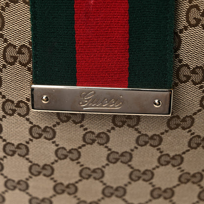 Gucci Monogram New Ladies Web Tote Dark Brown 20 of 24