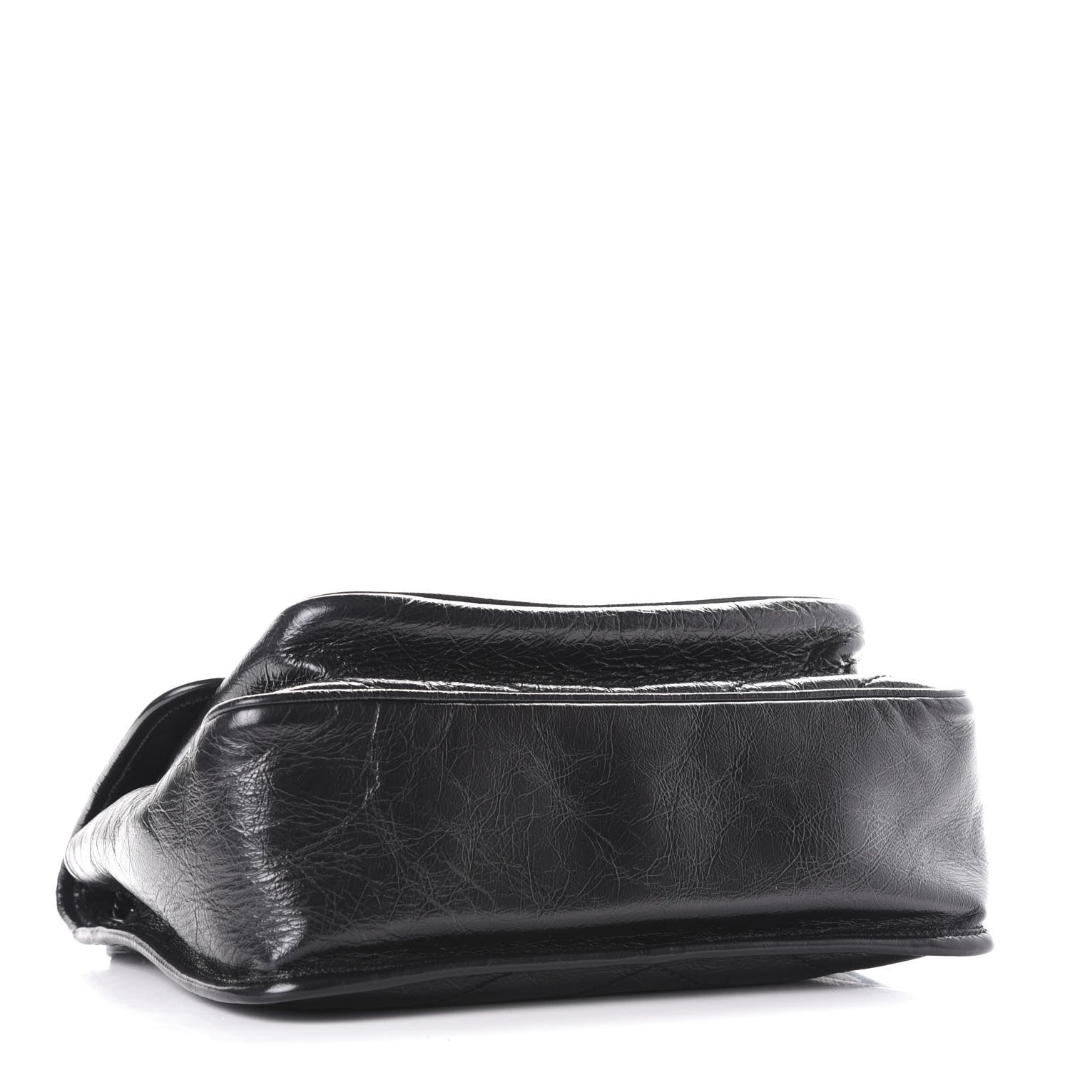 Saint Laurent Crinkled Calfskin Matelasse Monogram Medium Niki Chain Satchel Black 5 of 13