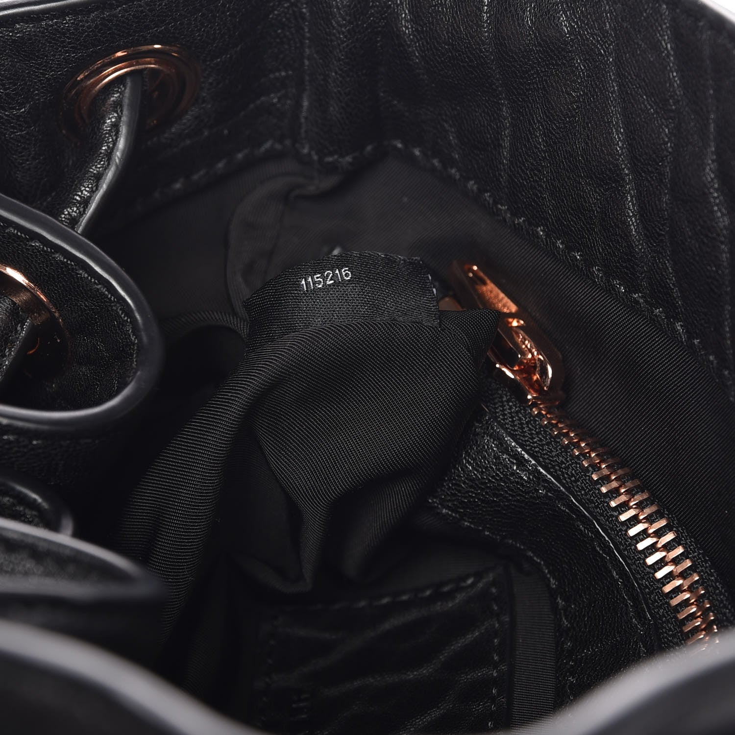 Alexander Wang Pebbled Lambskin Diego Bucket Black Rose Gold Hardware 8 of 8