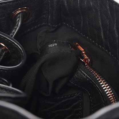 Alexander Wang Pebbled Lambskin Diego Bucket Black Rose Gold Hardware 8 of 8