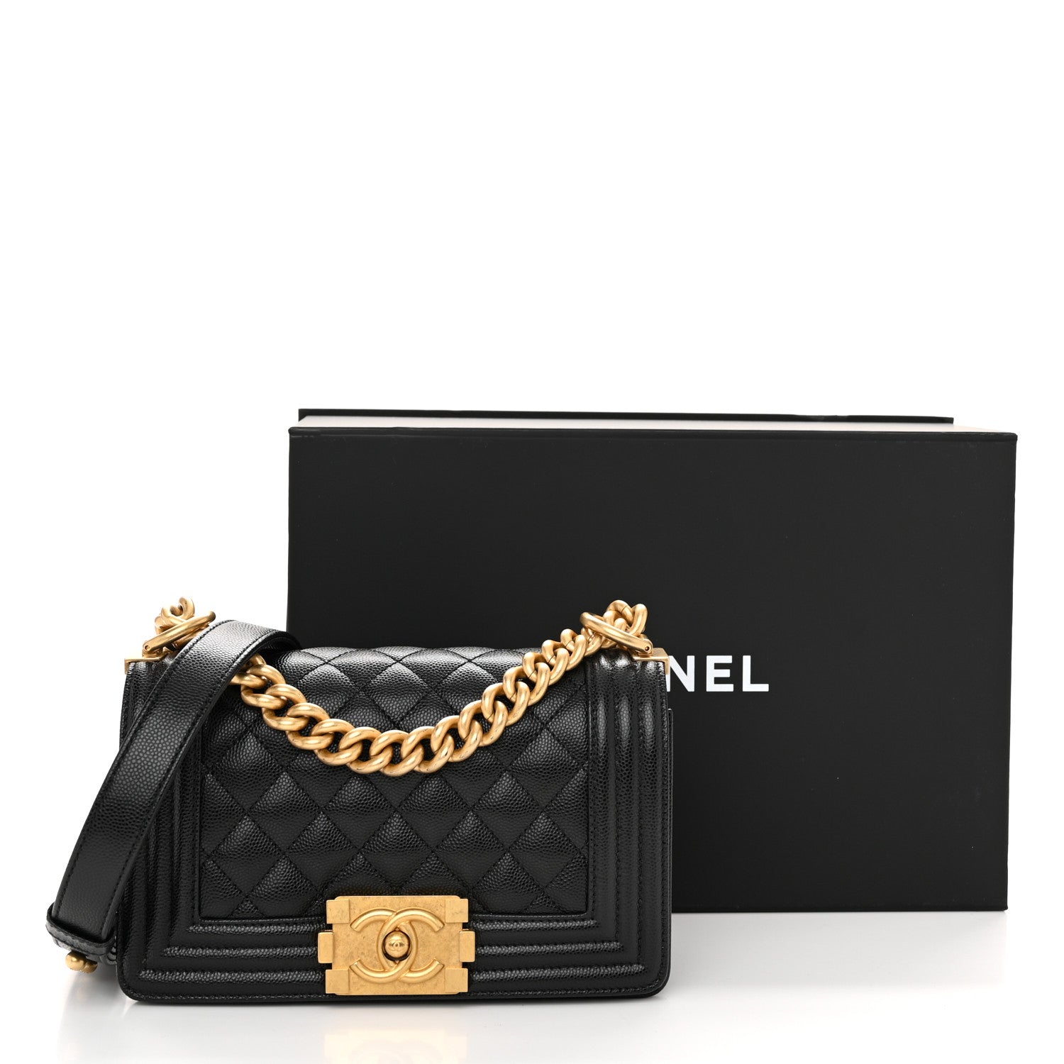 Chanel Caviar Quilted Small Boy Flap Black 10 of 10