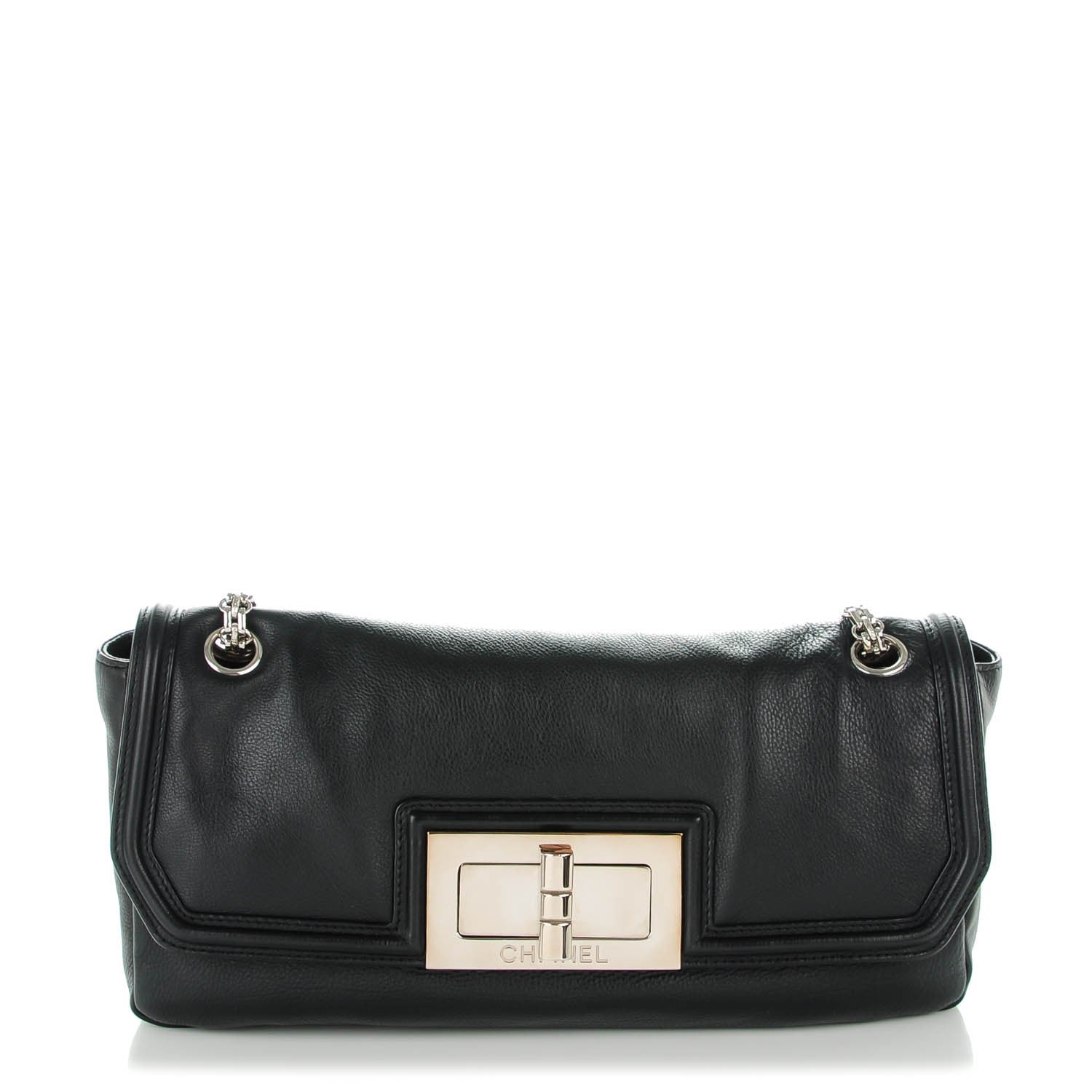Chanel Calfskin Mademoiselle Lock Flap Bag Black 1 of 6