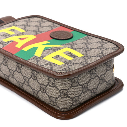 Gucci GG Supreme Monogram Azalea Calfskin Fake/Not Retro Interlocking G Cosmetic Case Beige Ebony Brown Sugar 11 of 12