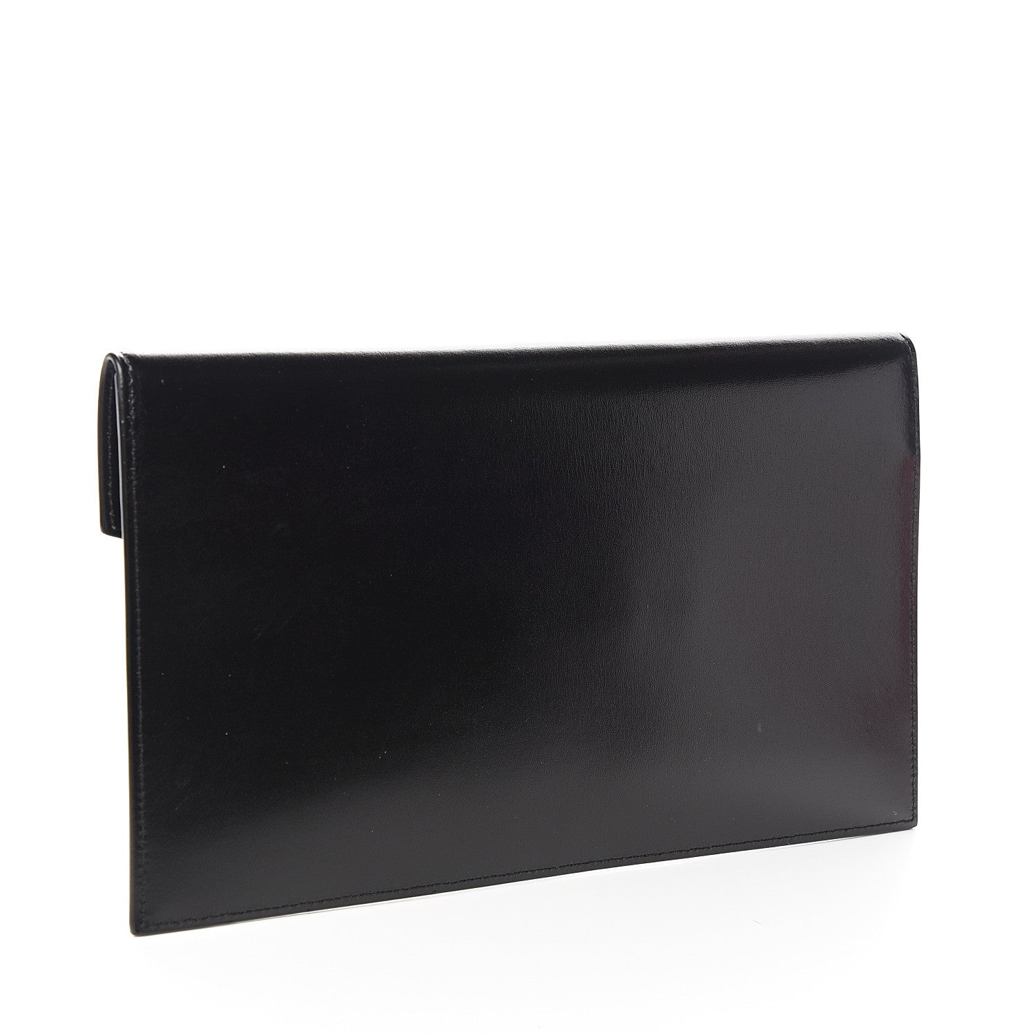 Saint Laurent Smooth Shiny Calfskin Monogram Uptown Pouch Black 2 of 7