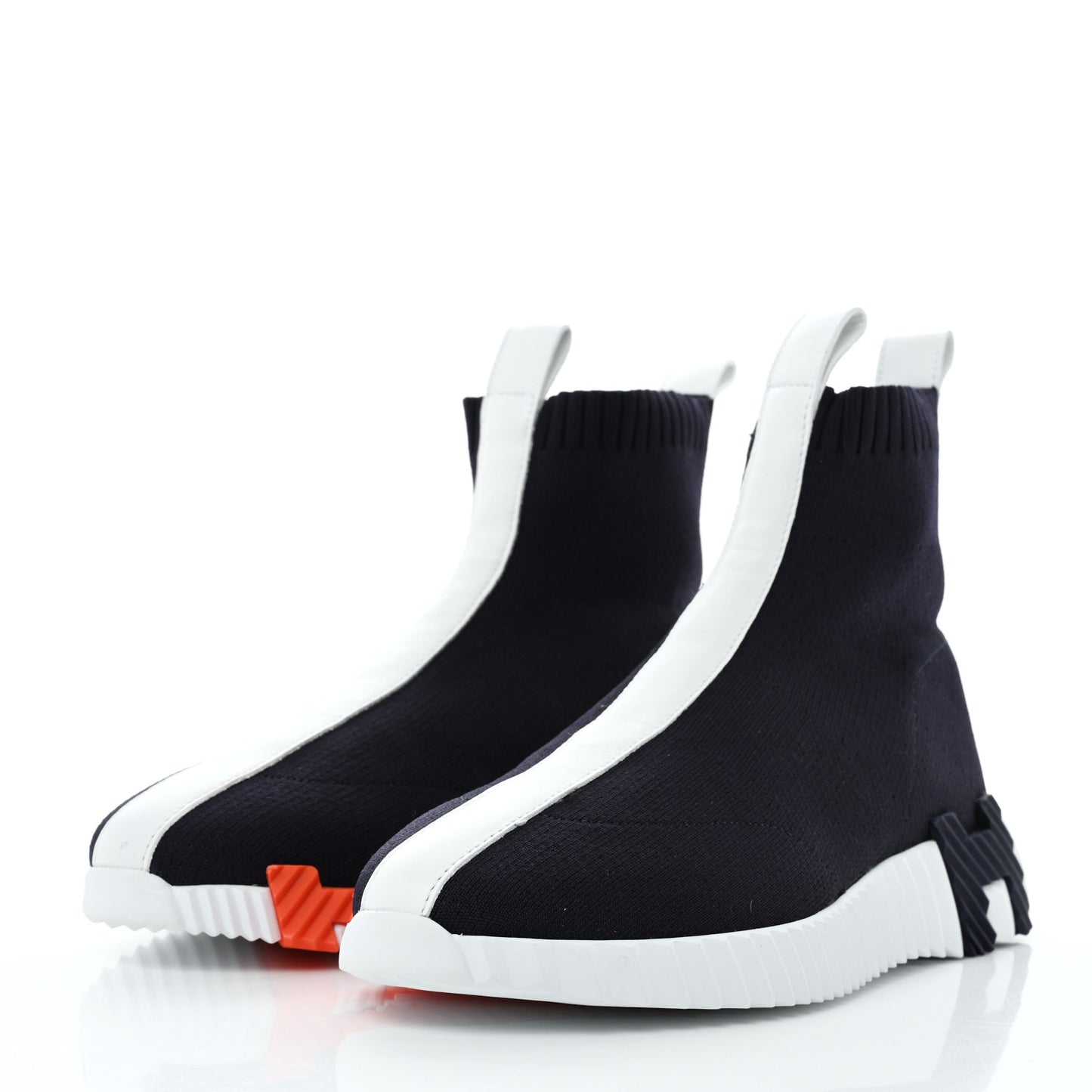 Technical Canvas Goatskin Fun Sneakers 37.5 Marine White