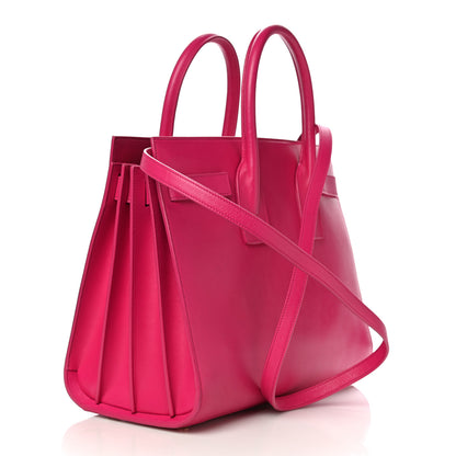 Saint Laurent Calfskin Small Sac De Jour Lipstick Fuchsia 3 of 14