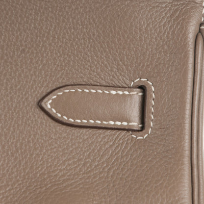 Hermes Taurillon Clemence Birkin 35 Etoupe 8 of 28