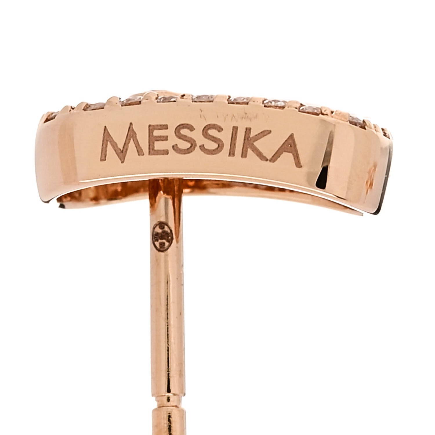 Messika 18K Rose Gold Diamond Move Uno Earrings 4 of 6