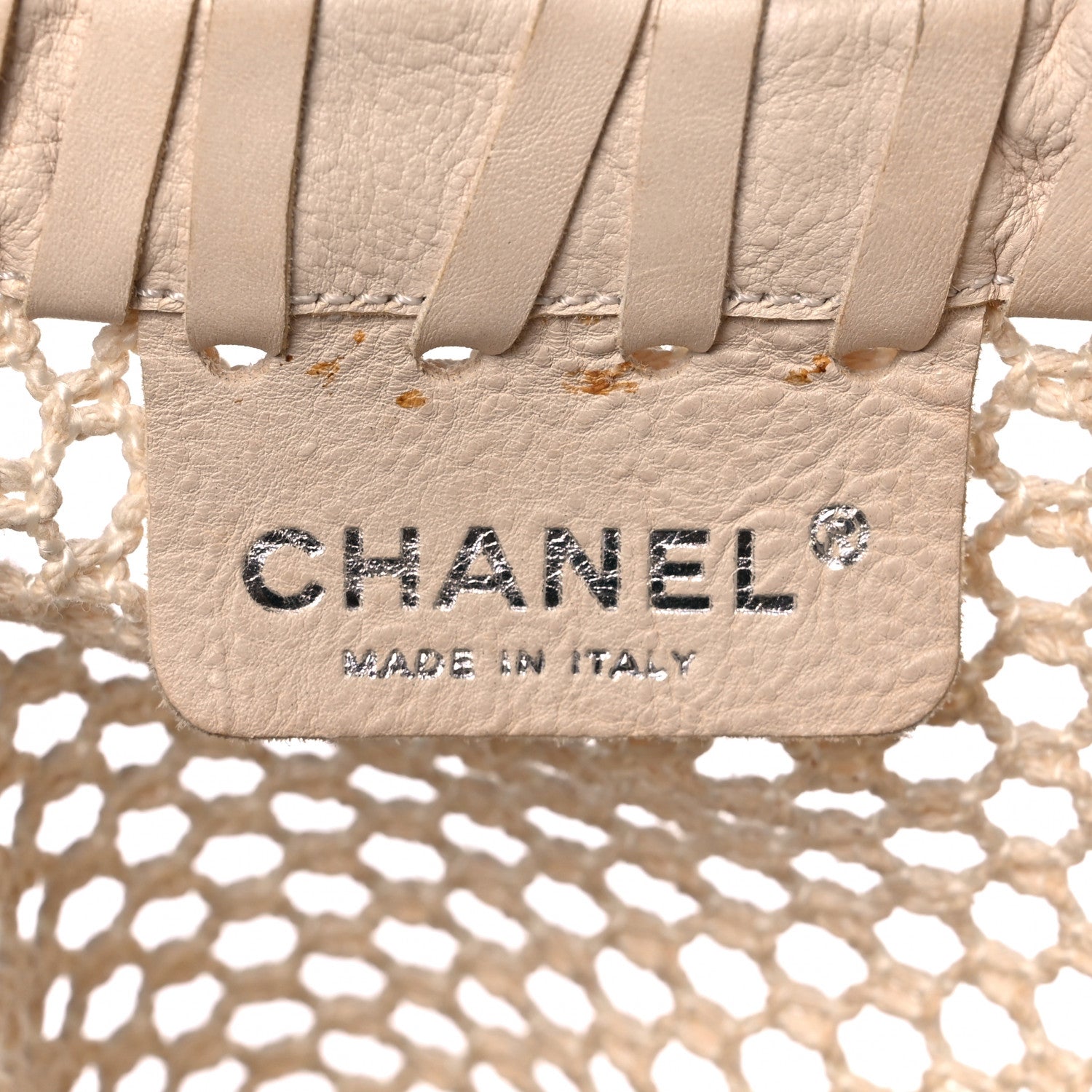 Chanel Calfskin Fringe Large La Madrague Tote Dark White 6 of 15