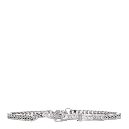 Hermes 18K White Gold Diamond Etriviere Bracelet 1 of 4