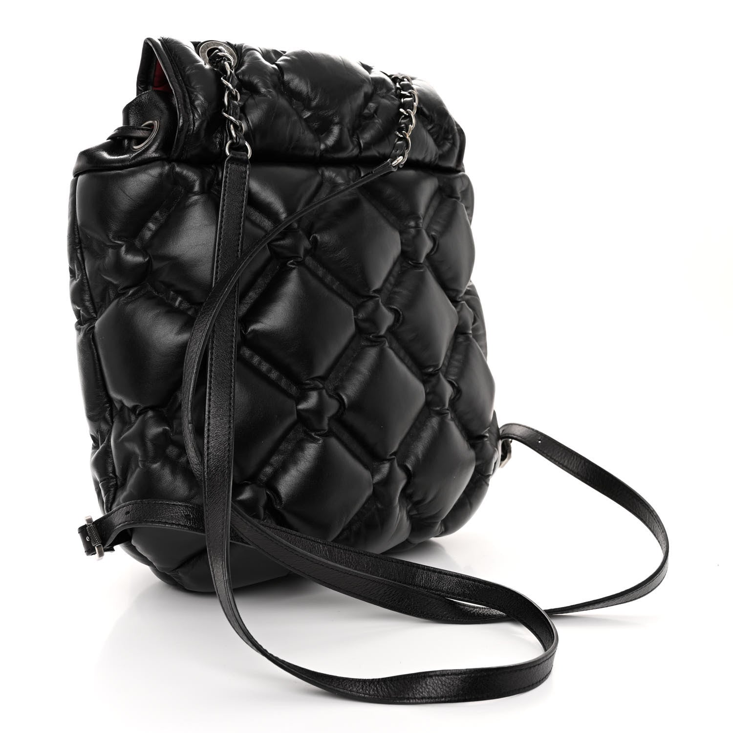 Chanel Calfskin Quilted Chesterfield Backpack Black 4 of 10