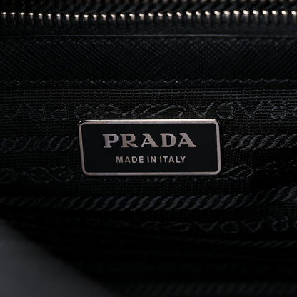 Prada Saffiano Pushlock Satchel Black 5 of 16