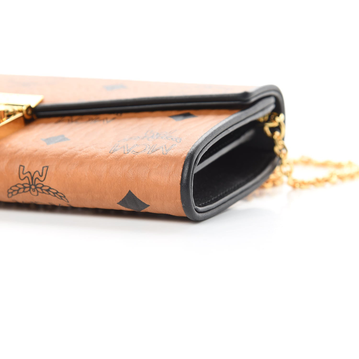 MCM Visetos Large Patricia Wallet On Chain Cognac 10 of 11