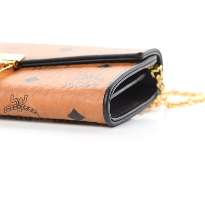 MCM Visetos Large Patricia Wallet On Chain Cognac 10 of 11