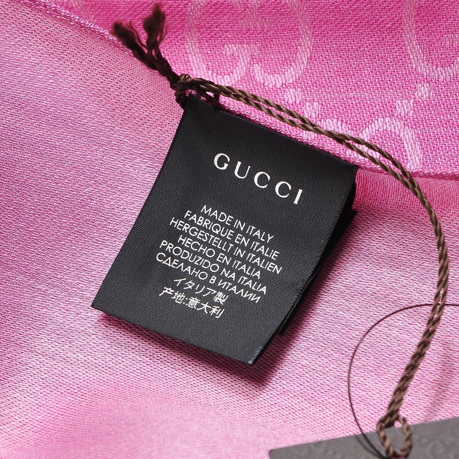 Gucci Wool Silk GG Monogram GGNat Scarf Roseate 4 of 5