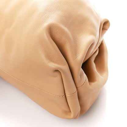 Bottega Veneta Smooth Butter Calf The Pouch Oversized Clutch Almond 11 of 12