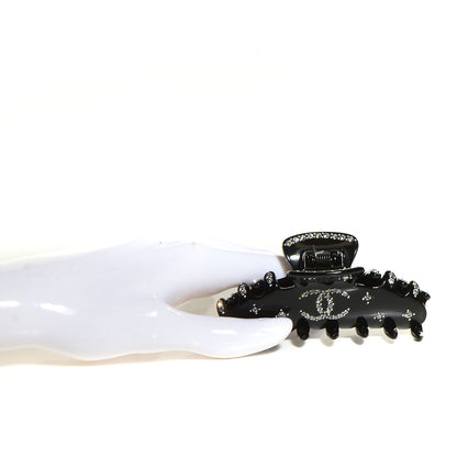 Chanel Crystal CC Hair Clip Black 2 of 4