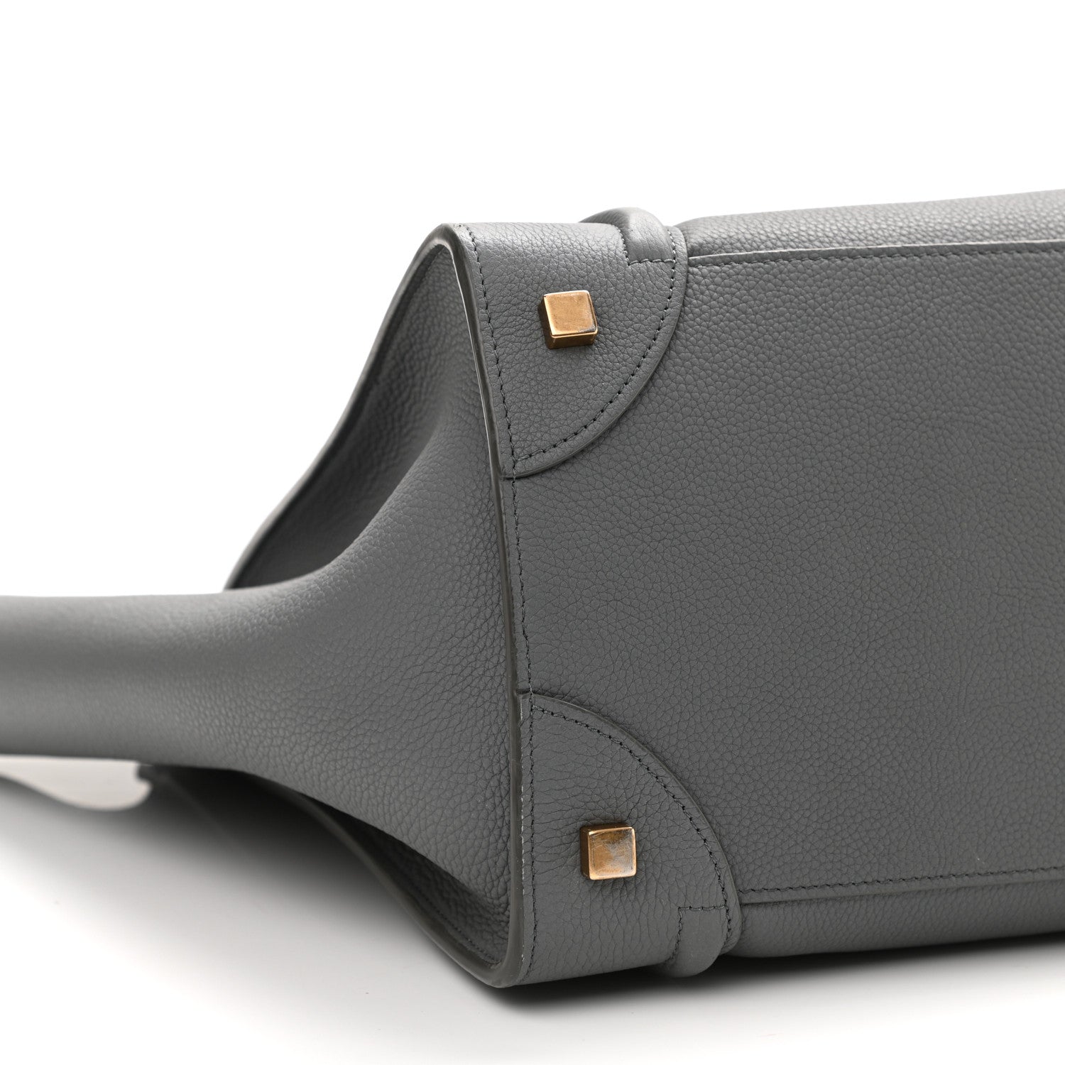 Celine Drummed Calfskin Mini Luggage Kohl 9 of 10