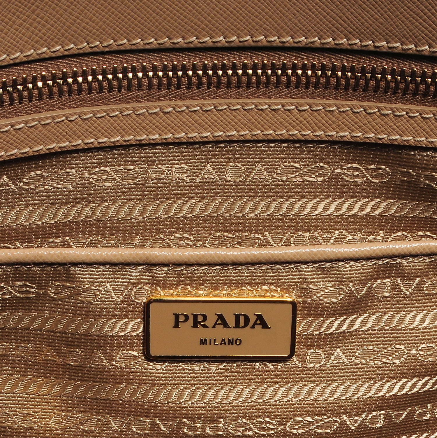 Prada Saffiano Lux Large Double Zip Tote Sabbia 6 of 9