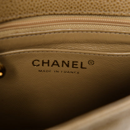 Chanel Caviar Quilted Mini Square Flap Beige 6 of 7