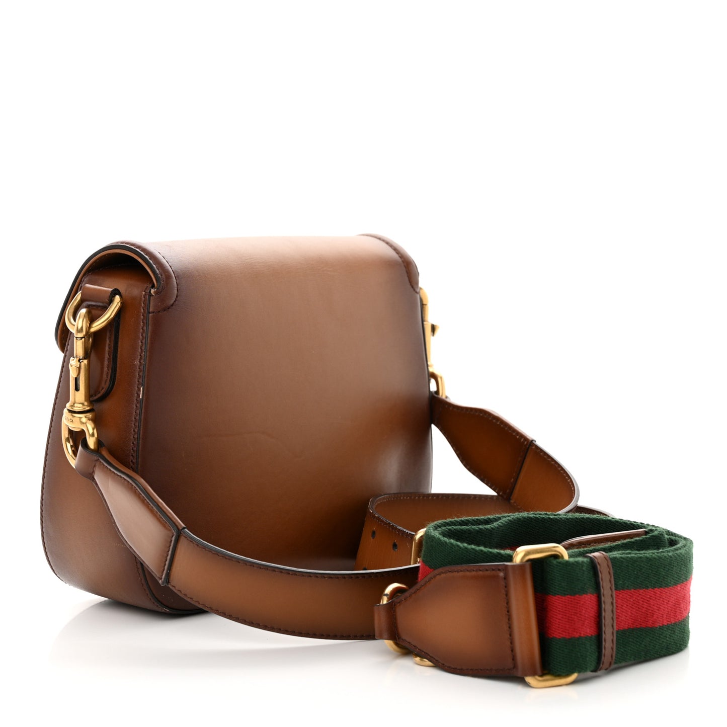 Calfskin Medium Lady Web Shoulder Bag Cuir