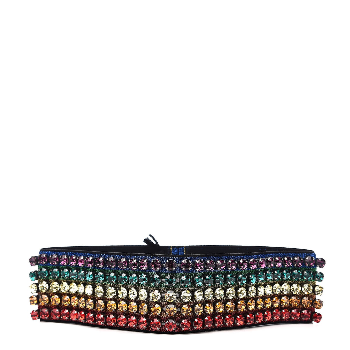 Metallic Crystal Embellished Webby Headband 57 Rainbow