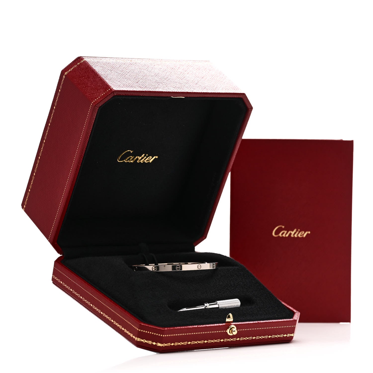 Cartier 18K White Gold Small LOVE Bracelet 17 2 of 8