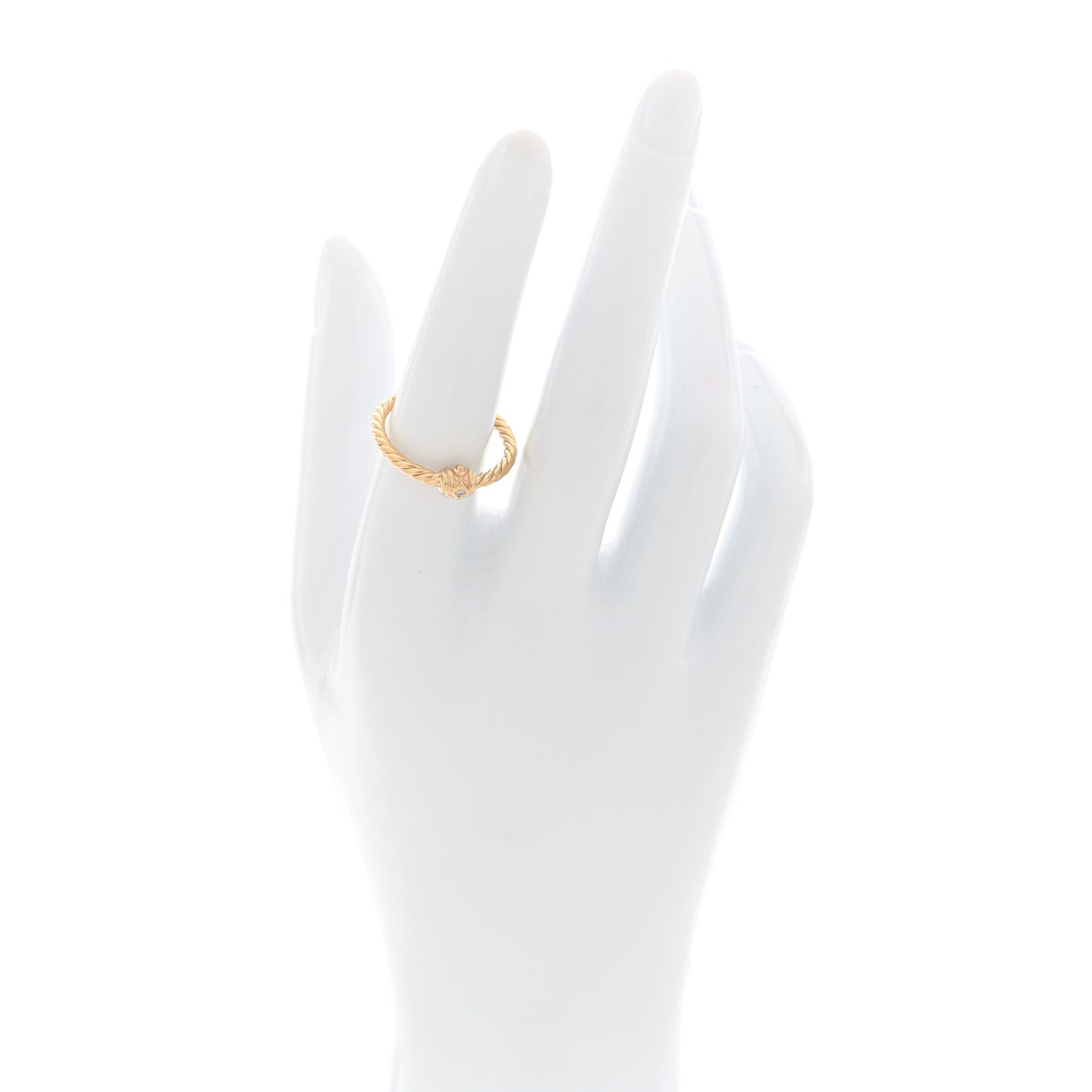 18K Yellow Gold Diamond Renaissance Station Ring 56 7.5 56 7.5