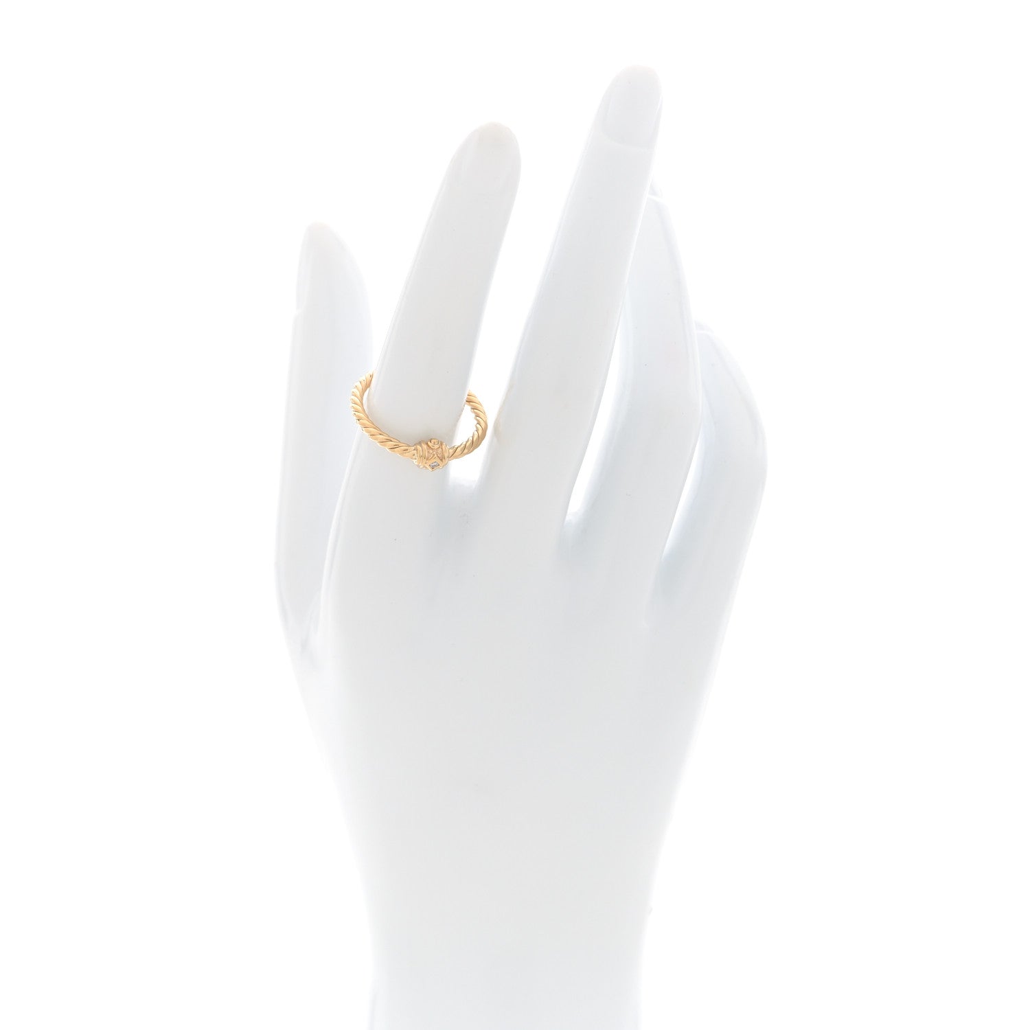David Yurman 18K Yellow Gold Diamond Renaissance Station Ring 56 7.5 56 7.5 2 of 5