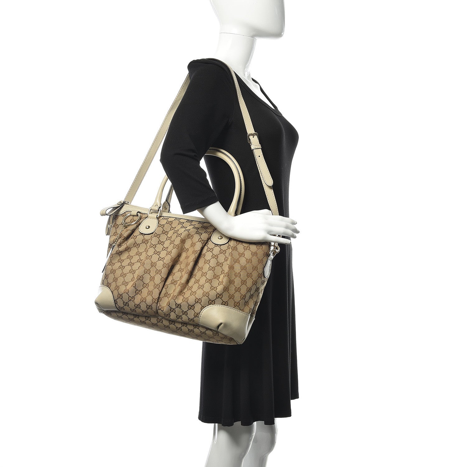 Gucci Monogram Large Sukey Top Handle Tote Off White 2 of 16