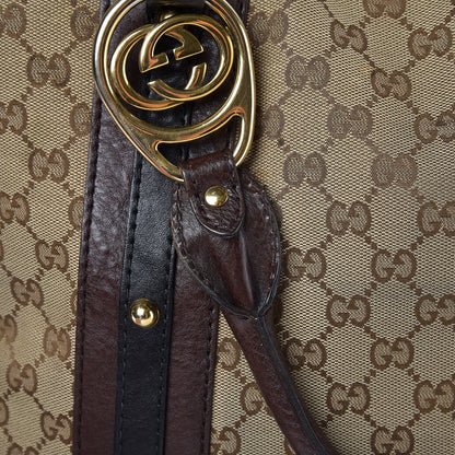 Gucci Monogram Interlocking G Tote Dark Brown 10 of 16